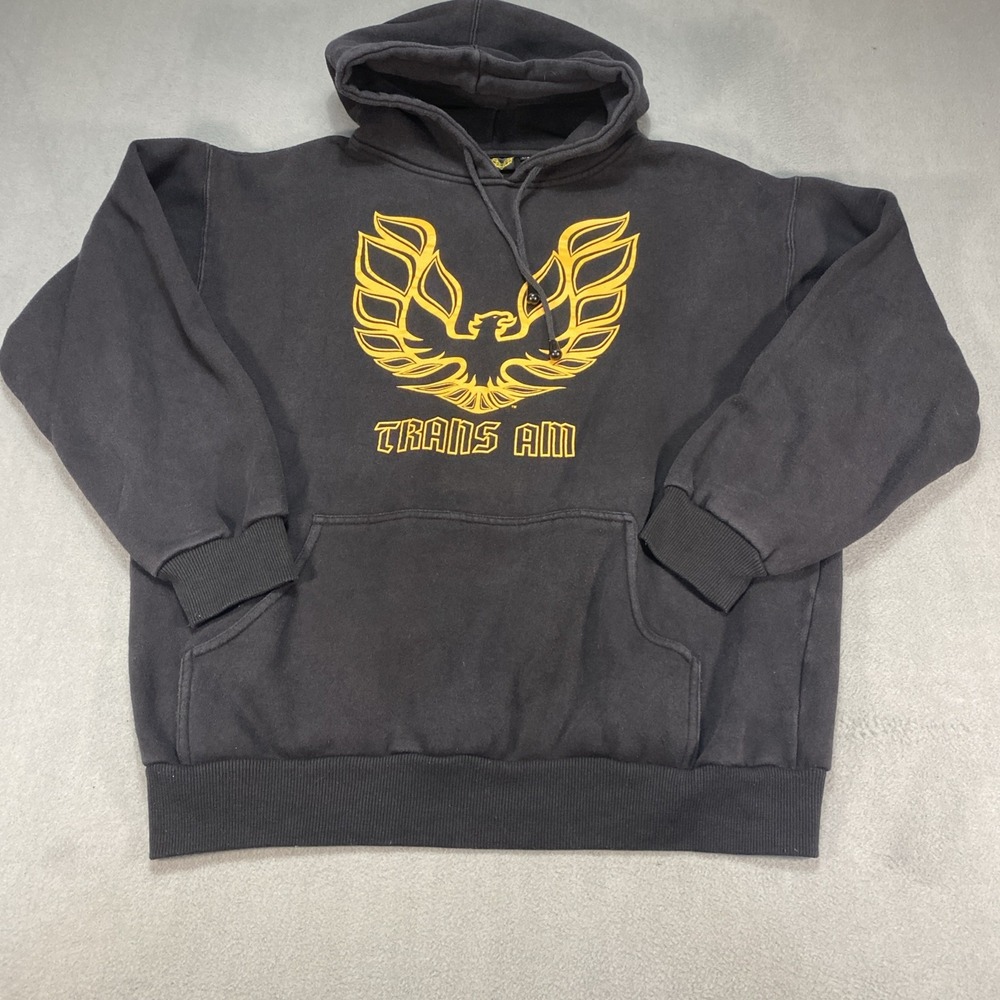 Trans Am Men's Large Hoodie Sweatshirt Black Authentic GM Pontiac Firebird